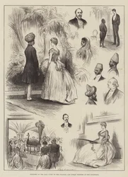 Sketches at the Ball given to the Colonial and Indian Visitors at the Guildhall
